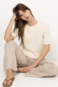 Helen 2/4 Knit O-Neck - Birch