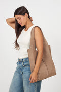 Suede Demi Bag - Moral Gray