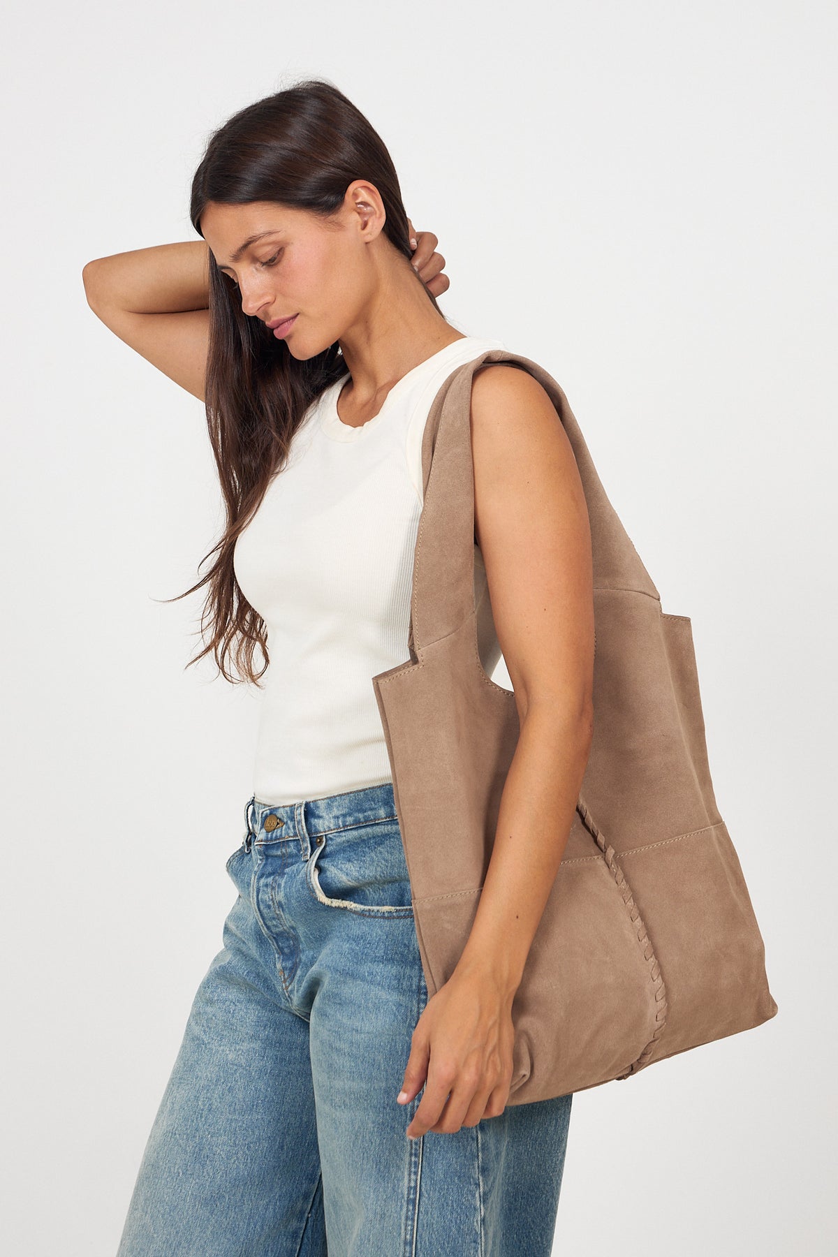 Suede Demi Bag - Moral Gray