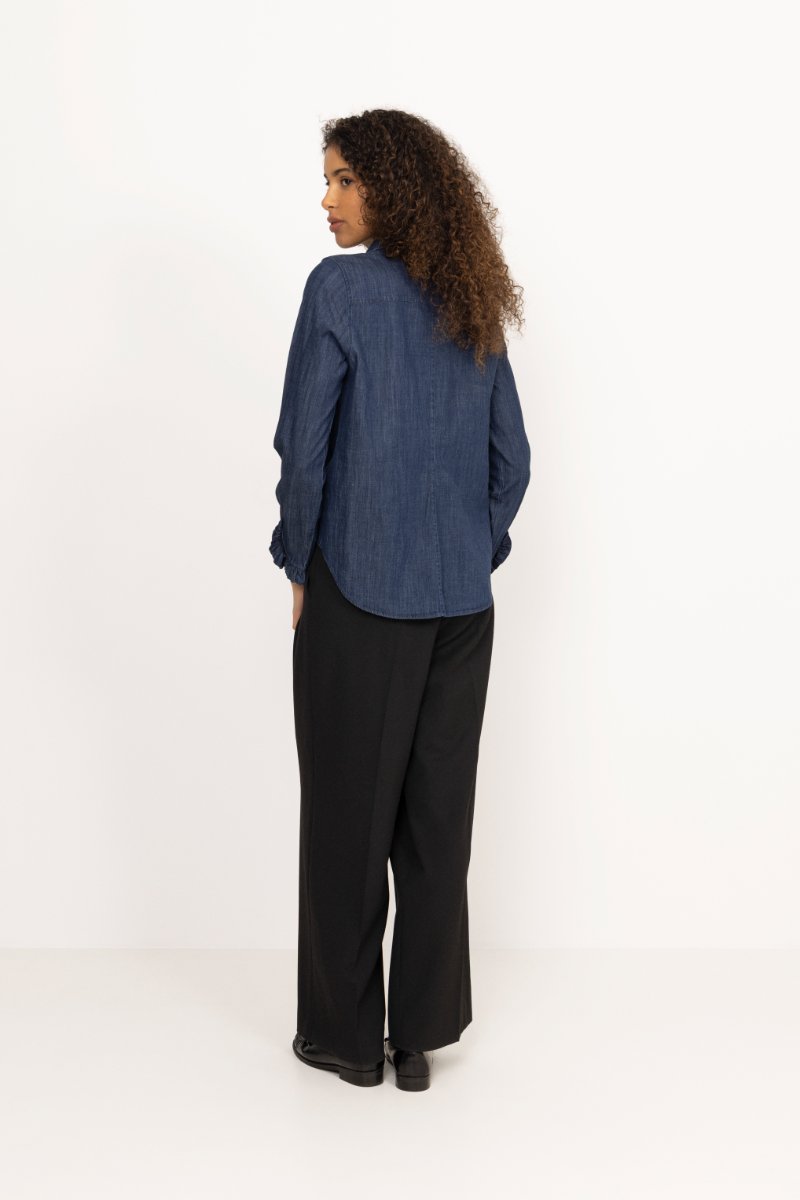 Mattie Flip Denim Shirt - Dark Blue
