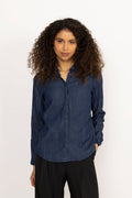 Mattie Flip Denim Shirt - Dark Blue