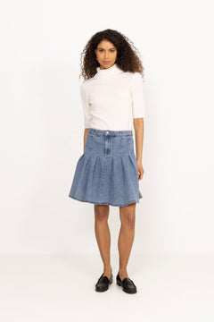 Milano Skirt - Lht Blue Denim