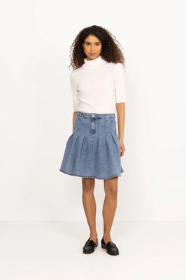Milano Skirt - Lht Blue Denim