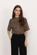 Avi Tee - Black And Brown Leopard