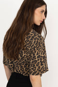 Avi Tee - Black And Brown Leopard