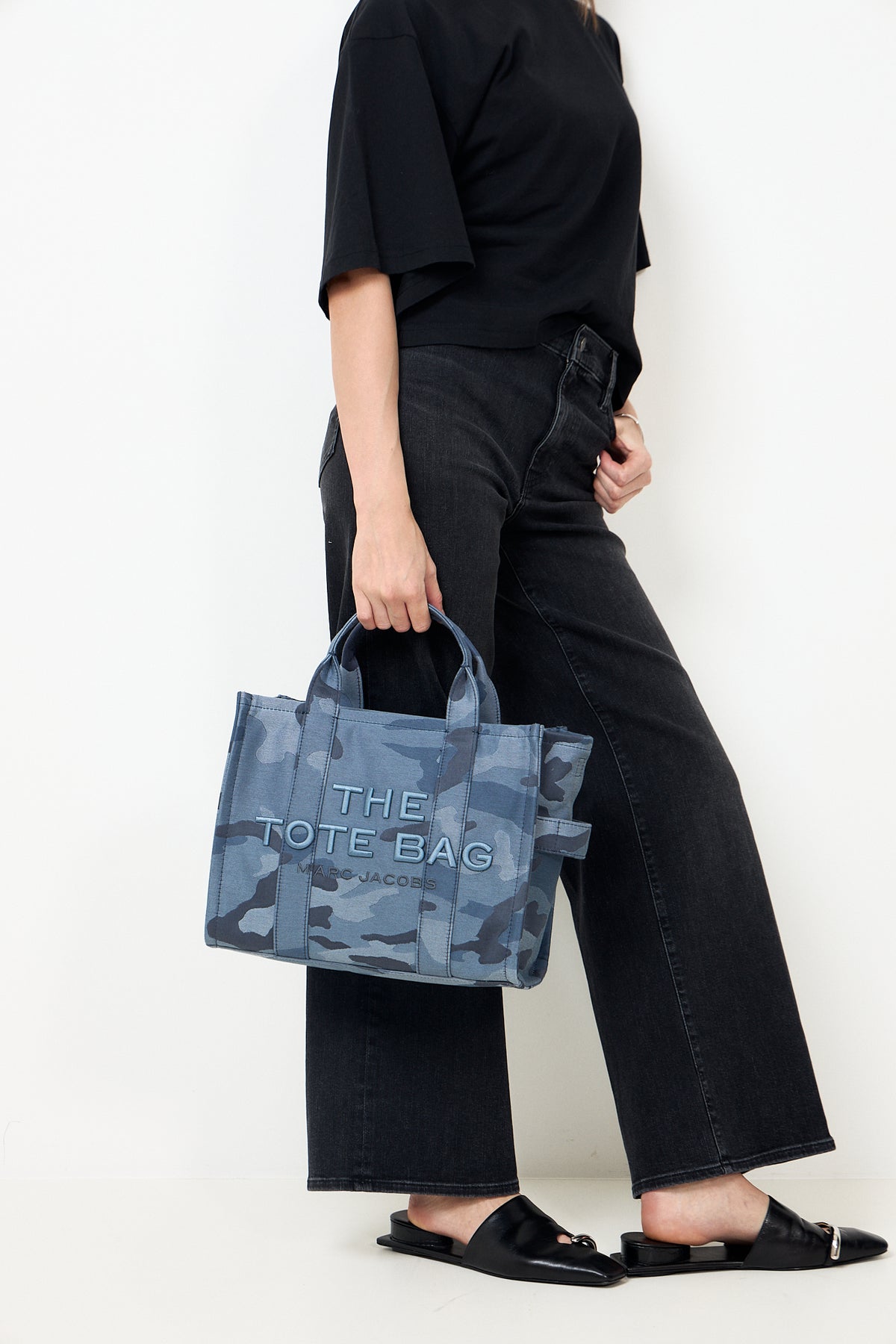 The Camo Jacquard Medium Tote - Blue Multi