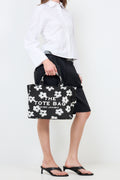 The Canvas Medium Tote - Black/White