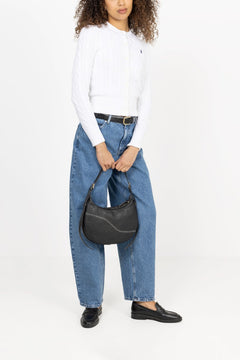 Liveri Grained Calf - Black/Contrast Stitch