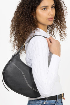 Liveri Grained Calf - Black/Contrast Stitch