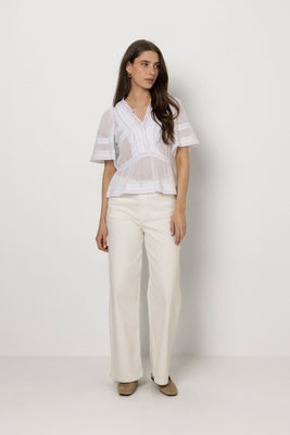 Evienne S Voile Top - White