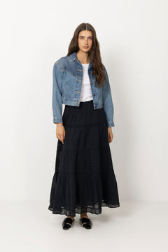 Felicia S Voile Skirt - Navy
