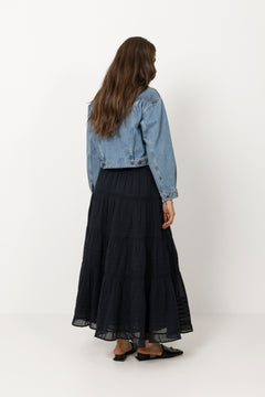 Felicia S Voile Skirt - Navy