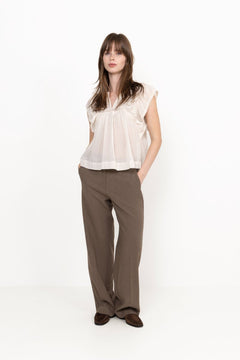 Jayla S Voile Top - Ivory