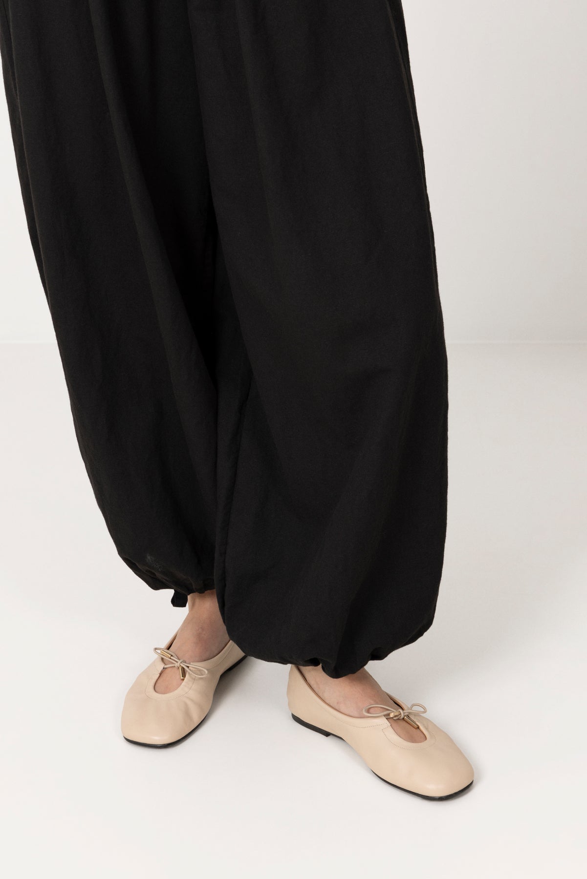 Rosalind Leather Ballet Flats - Cream