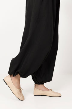 Rosalind Leather Ballet Flats - Cream