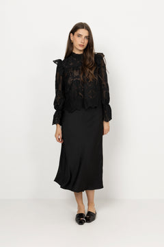 Ellinoric Lace Shirt - Vintage Black
