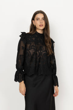 Ellinoric Lace Shirt - Vintage Black