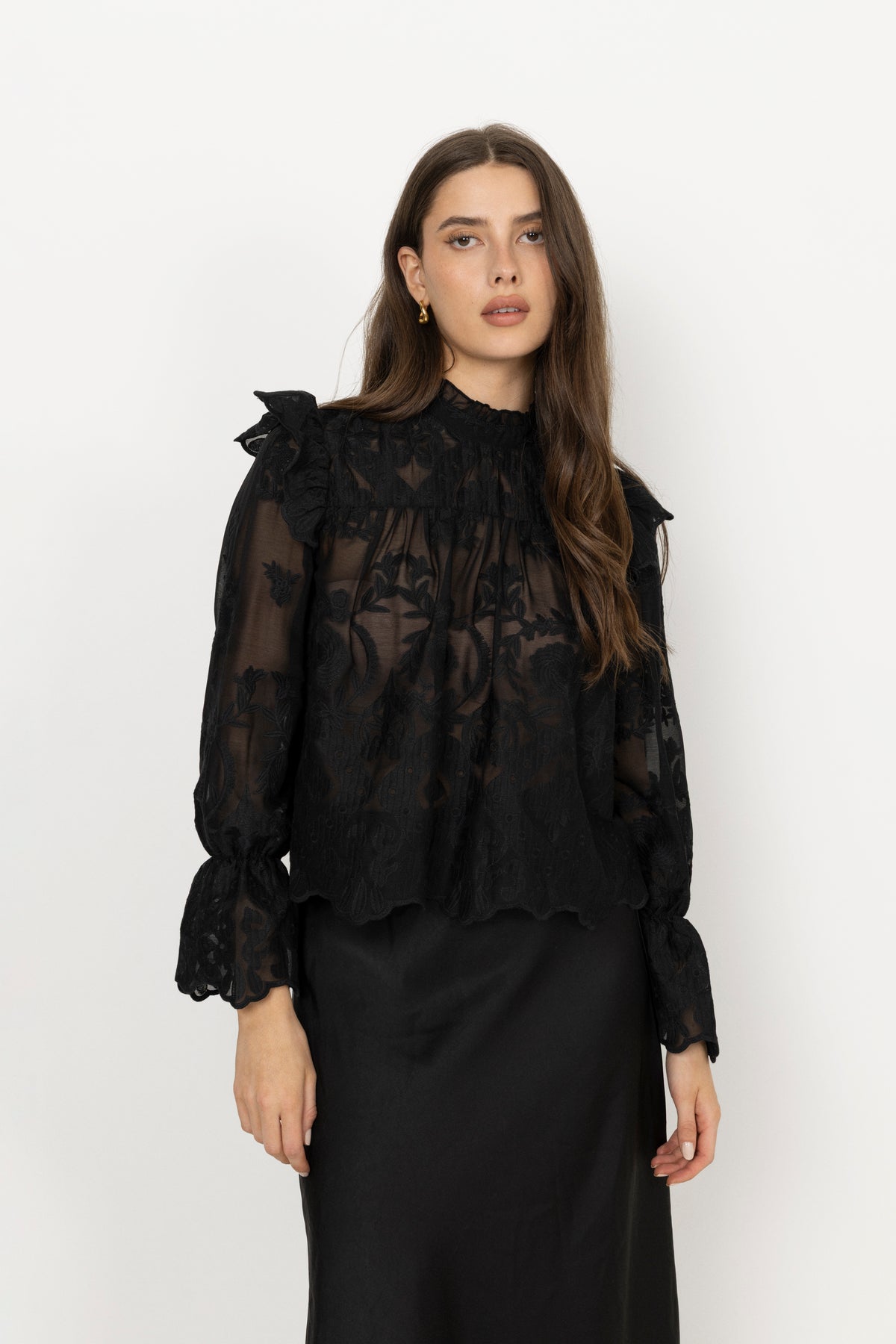 Ellinoric Lace Shirt - Vintage Black