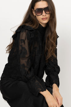 Ellinoric Lace Shirt - Vintage Black