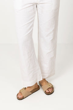 Madrid Big Buckle Natural Leather Nubuck Narrow - Sandcastle