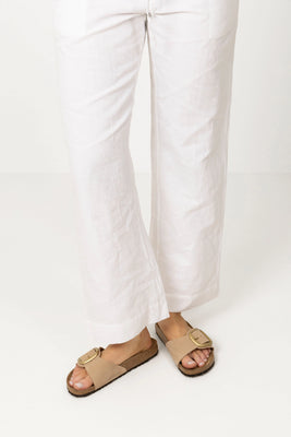 Madrid Big Buckle Natural Leather Nubuck Narrow - Sandcastle