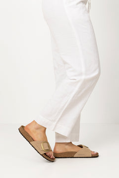 Madrid Big Buckle Natural Leather Nubuck Narrow - Sandcastle