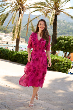 Astrid Chiffon Dress - Pink