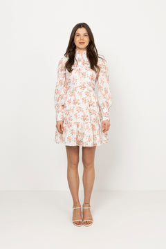 Liv B Rose Anglais Dress - Coral