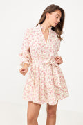 Delphine Flower Dress - Pink Flower