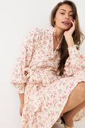 Delphine Flower Dress - Pink Flower