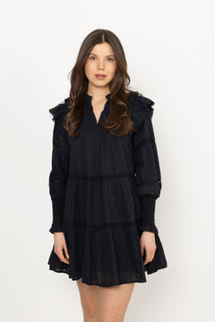 Ellie Dobby Dress - Navy