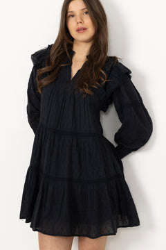 Ellie Dobby Dress - Navy