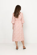 Una Viscose Crepe Dress - Pink