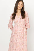 Una Viscose Crepe Dress - Pink