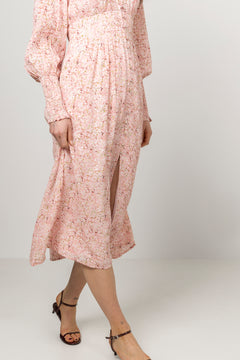 Una Viscose Crepe Dress - Pink