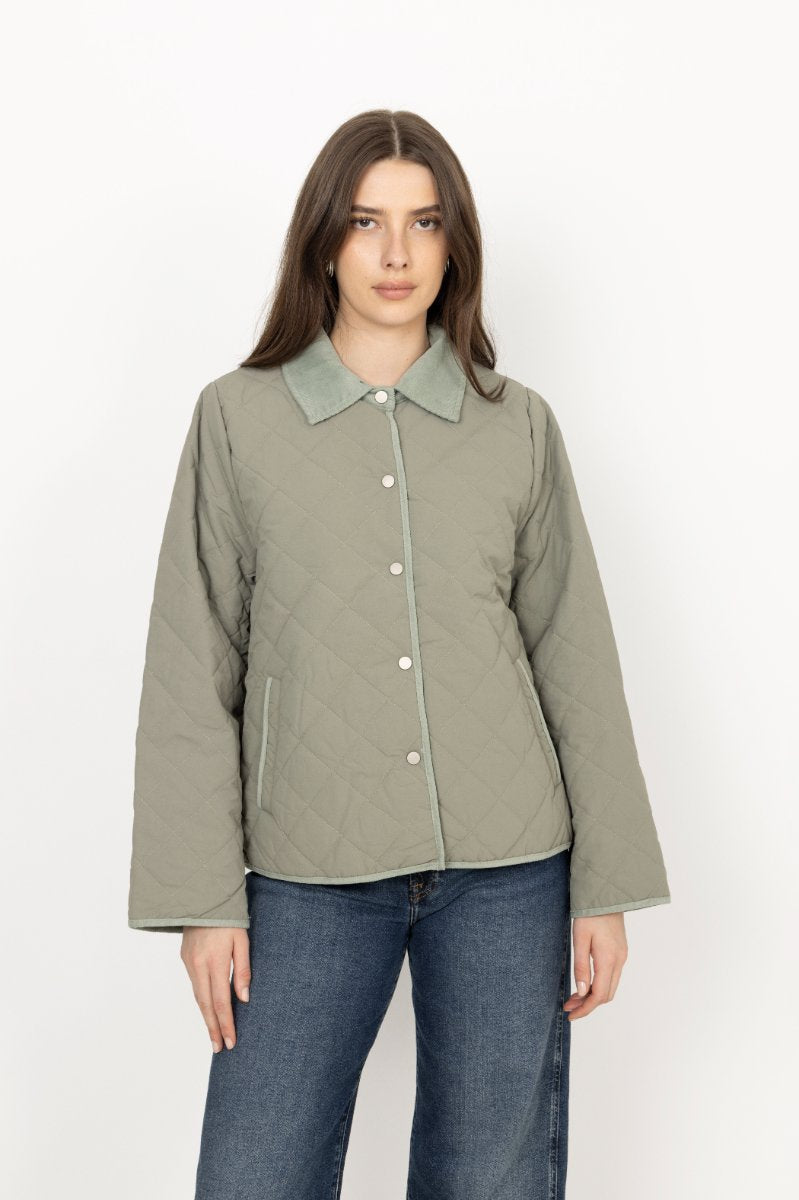 Anne Quilt Solid Jacket - Khaki