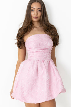 Bera Brocade Dress - Light Pink