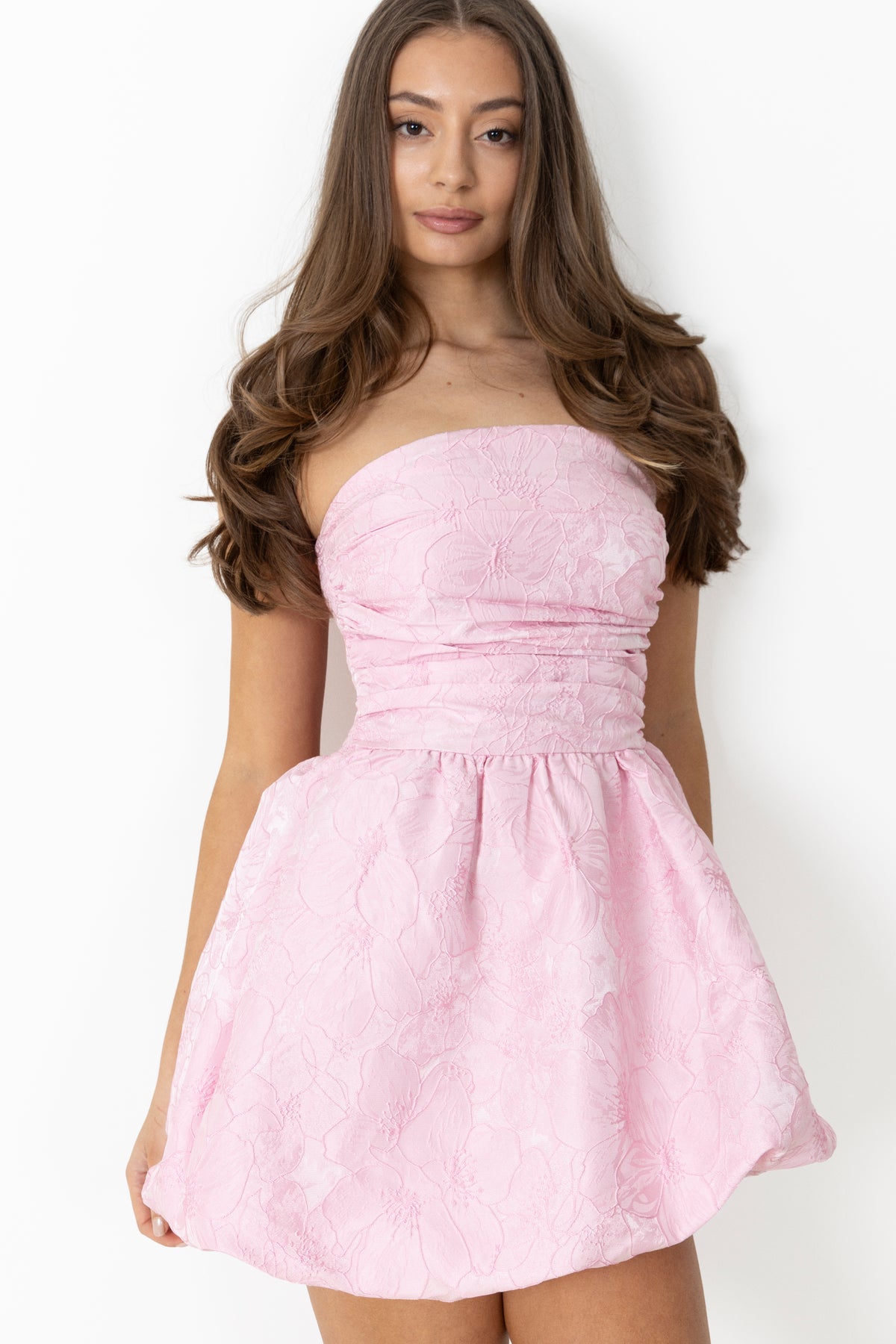 Bera Brocade Dress - Light Pink