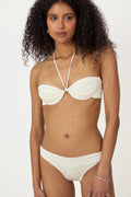 Twisted Bikini Bottom - Pearl White