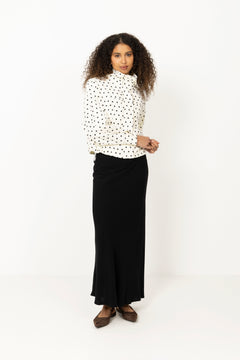 Viso Linen Skirt - Black