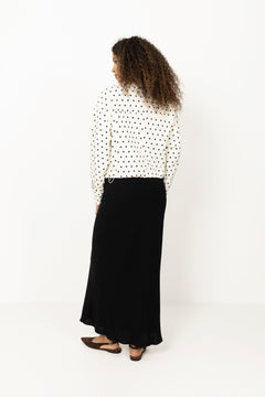 Viso Linen Skirt - Black