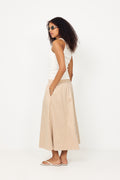 Yara Poplin Skirt - Dark Sand