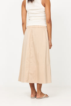 Yara Poplin Skirt - Dark Sand