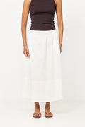 Yara Poplin Skirt - White