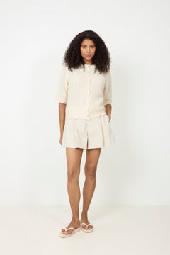 Kae Ss Knit Cardigan - Oyster