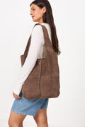 Suede Demi Bag - Hot Fudge Brown
