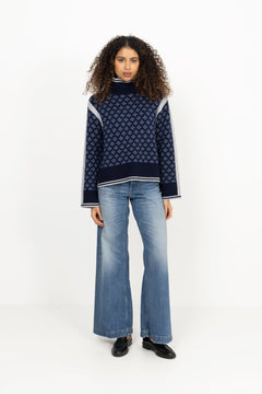 Boat Sweater Women - Navy Blue
