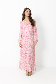 Lilith Maxi Dress - Cheryl Pink Print