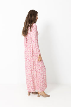 Lilith Maxi Dress - Cheryl Pink Print