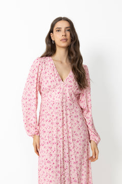 Lilith Maxi Dress - Cheryl Pink Print